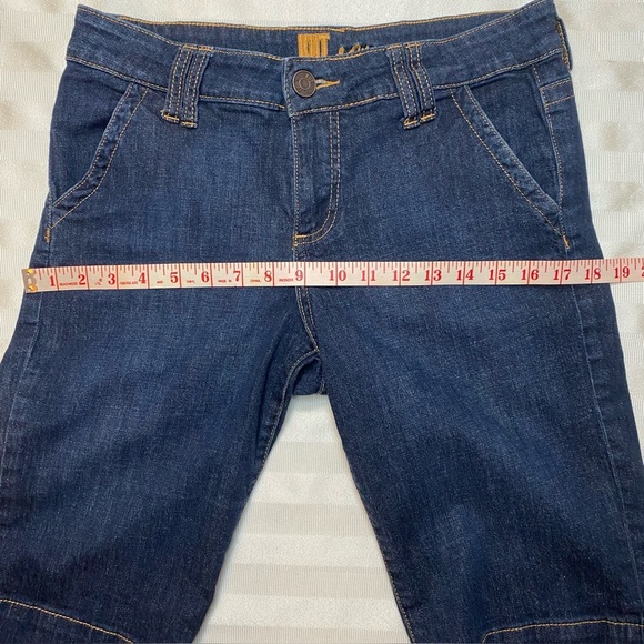 Kut from the Kloth Bermuda Shorts Sz 8 Dark Wash Gold Thread 4 pockets E… - Picture 9 of 15